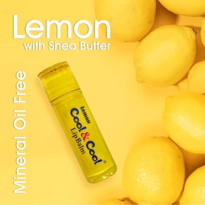 Cool & Cool LEMON LIP BALM - INTENSE NUTRITION,BEES WAX,VITAMIN-E,SHEA BUTTER, MINERAL OIL FREE,MADE IN GERMANY - 4.6G - Image 3